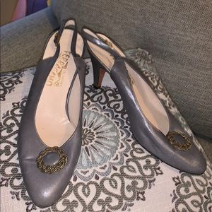 Vintage Ferragamo Slingback Pumps